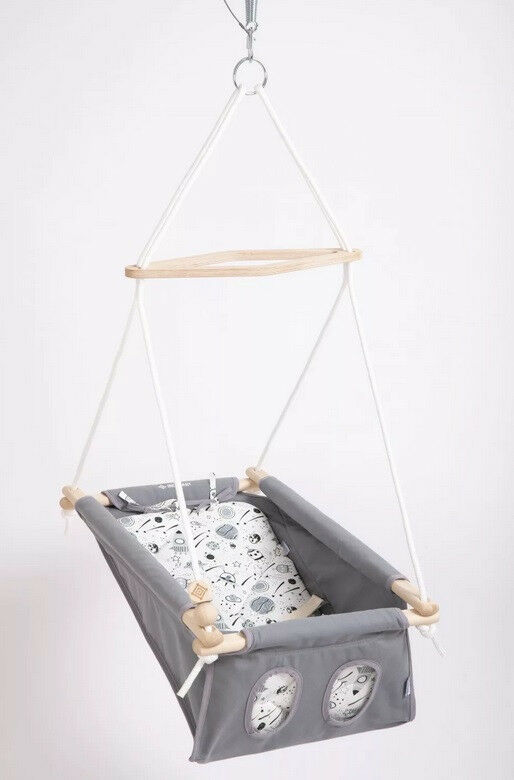 Incababy Huśtawka dla niemowląt Space Jam FW - udźwig 20 kg, dla dzieci 0-3 lat, szara