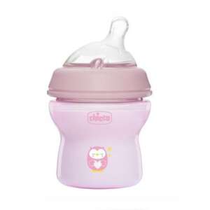 Chicco NaturalFeeling 150 ml rosa Babyflasche mit Eulen-Design - Füttern
