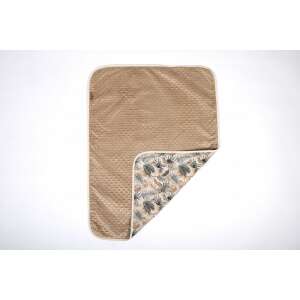 Incababy Deep Nature L babatakaró, bézs színű pálmalevél mintával, egyik oldala minky plüss, a másik pamut - Incababy