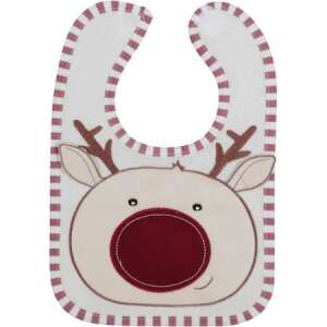 Baby Care 3D őzike nyálkendő, puha, természetes anyagból készült, könnyen tisztítható, tépőzáras nyakrész, tökéletes babáknak - Nyálkendő