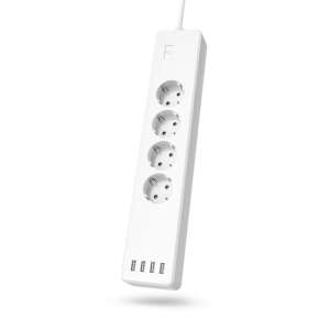 Hama 176574 Inteligentný WiFi rozdvojka s 4 zásuvkami a 4 USB portami, Biela - Lampy&osvetlenie