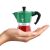 Bialetti La Mokina Italia green and red stovetop espresso maker in hand
