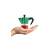 Bialetti La Mokina Italia stovetop espresso maker, green and red, size comparison