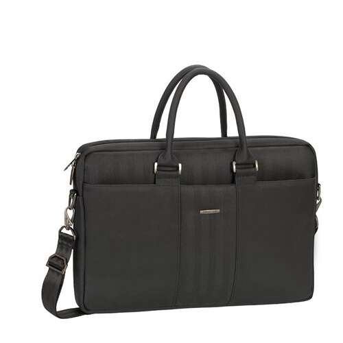 RivaCase 8135 Narita 15.6 inch black business attaché laptop bag with shoulder strap