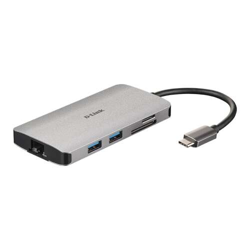 D-Link DUB-M810 - Hub USB-C 8 în 1 cu HDMI/Ethernet/Cititor de carduri/Alimentare 61722892