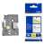 Brother TZe-S211 6mm Black on White Label Tape Cassette, Strong Adhesive, 8m