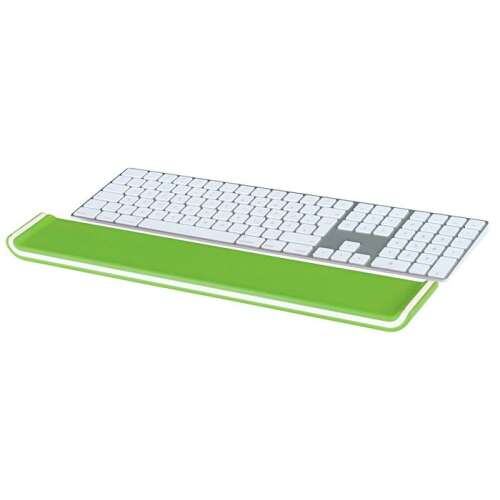 Leitz Ergo WOW green wrist rest with keyboard
