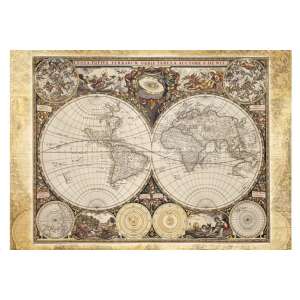 Schmidt 2000 darabos világtérkép puzzle, vintage stílusban - Schmidt