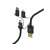 Hama 3 az 1-ben USB kábel Micro USB, Type-C és Lightning csatlakozókkal