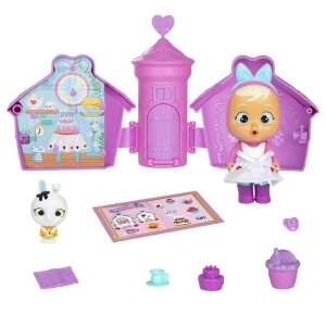 Cry Babies Magic Tears Story House surprise doll with accessories, including a doll, a pet, a bottle, a book, a sticker sheet, and other accessories - IMC Toys