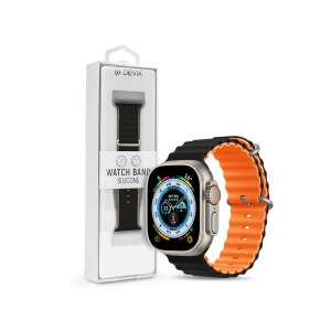 Pasek sportowy Devia do Apple Watch, silikonowy, czarny i pomarańczowy, 38/40/41 mm - Pasek do inteligentnego zegarka