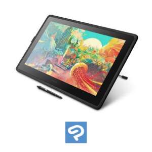 Wacom Cintiq 22 digitales Zeichentablett, schwarz, mit Stift und Ständer, für digitale Kunst und Design - Wacom