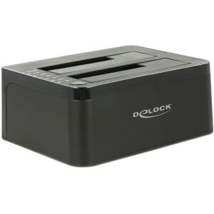 Stație de andocare Delock 2.5"-3.5" Dual SATA HDD - Negru - Docking stations