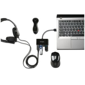 Kensington K39120EU hub USB 2.0 480 Mbit/s Čierna (K39120EU) 134095250 - USB rozdeľovače