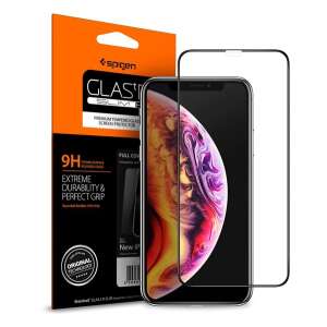 Spigen Glas Slim képernyővédő iPhone XS/X készülékhez, 9H keménység, ujjlenyomatmentes, fekete - Spigen
