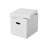 Esselte Home cube storage box with lid, white, geometric pattern