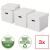 Esselte Home Cube-Shaped Storage Boxes 3pcs/pack White 80910439