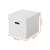 Esselte Home cube storage box, white, geometric pattern, dimensions