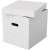 Esselte Home cube storage box with lid, white, geometric pattern