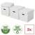 Esselte Home cube storage boxes, 3 pack, white, geometric pattern