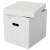 Esselte Home cube storage box with lid, white, geometric pattern