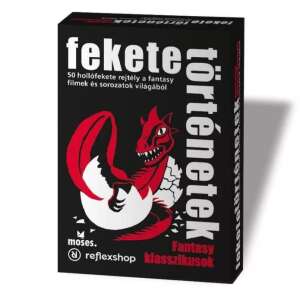 Fekete Történetek: Fantasy Klassiker Kartenspiel Schachtel, mit einem roten Drachen, der aus einem Ei schlüpft - Asmodee Gesellschaftsspiele