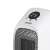 Close-up of Home ceramic heater, white, with digital display and timer, 400W