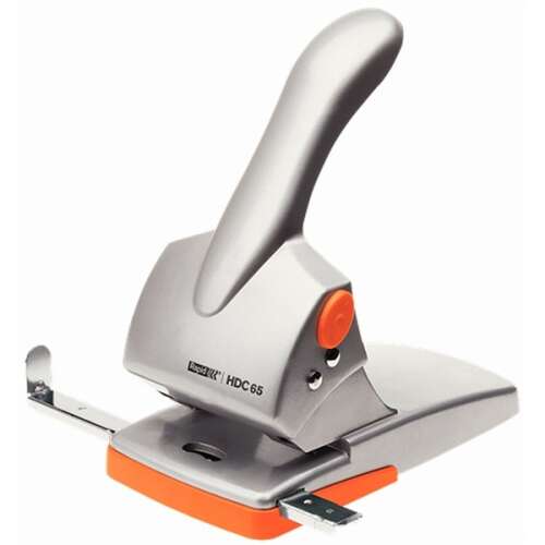 Rapid HDC 65 high capacity silver/orange hole punch