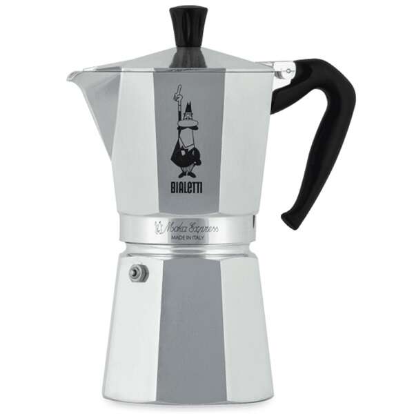 Bialetti 1165 Moka Express Kotyogós Kávéfőző 9 személyes, Ezüst