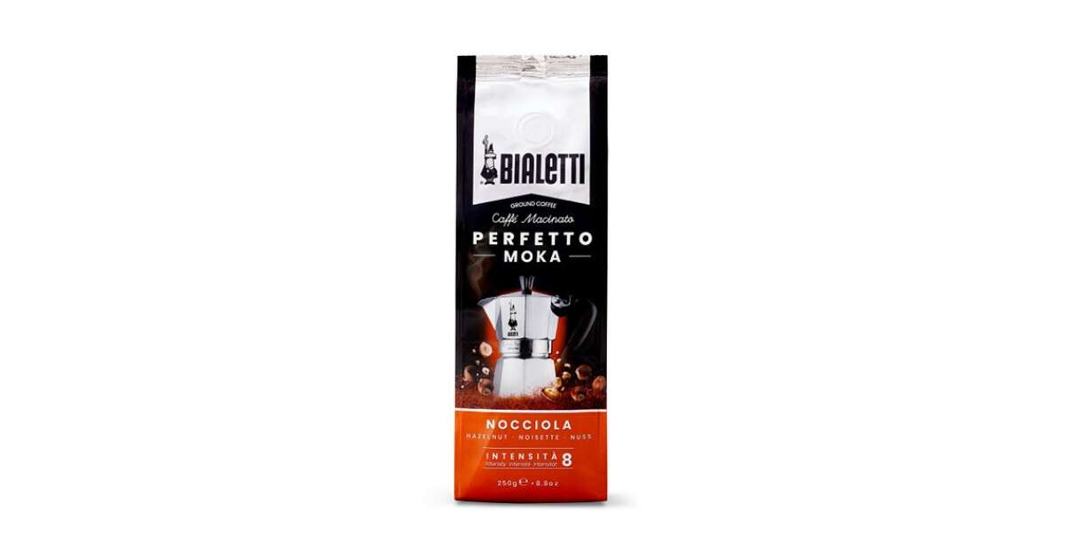 Bialetti Perfetto Caffè Macinato Moka - Gusto Nocciola 250gr