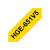 Brother P-touch HGe-651V5 24mm Yellow Label Tape, Black Text