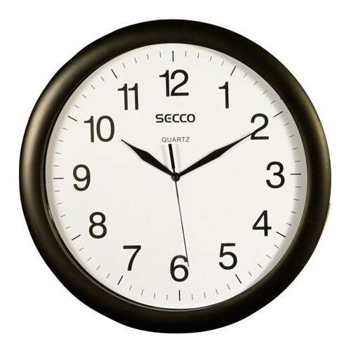 Ceas de perete SECCO 32cm negru (DFA024 / S TS8002-17)