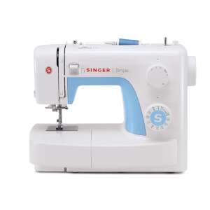 Singer Simple 3221 Nähmaschine, weiß und blau, Vorderansicht - Singer