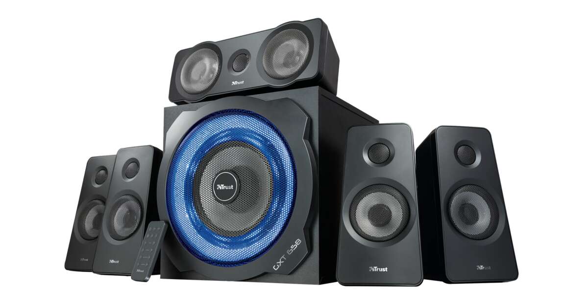 Reproduktorová sada Trust GXT 658 Tytan 5.1, 90 W, univerzálna, čierna, 5.1 kanálov 61757335