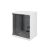 Digitus DN-19 12U Wandmontage Serverschrank mit transparenter Tür, schräge Ansicht