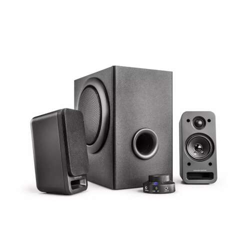 WaveMaster MX3+ BT 2.1 csatornás aktív hangszórórendszer fekete, 3 hangszóró, mélynyomó, vezérlőpanel
