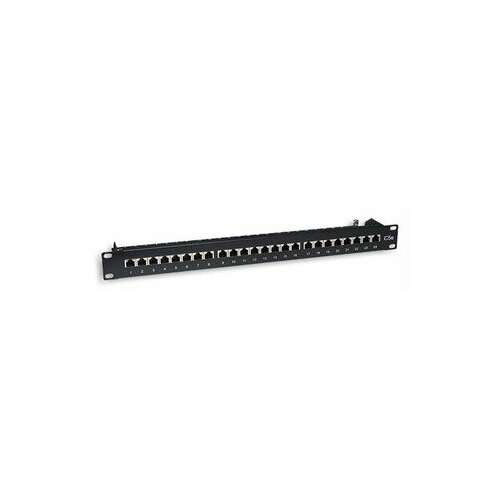 Intellinet 513487 24-Port-CAT5e-Patchpanel, schwarz, für strukturierte Verkabelung