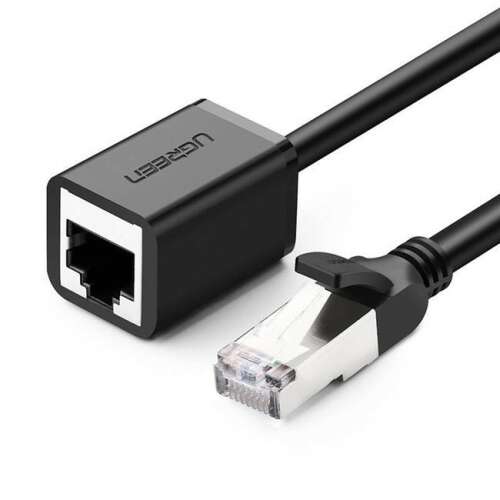 UGREEN Cat 6 FTP Ethernet RJ45 predlžovací kábel, 0,5m, čierny