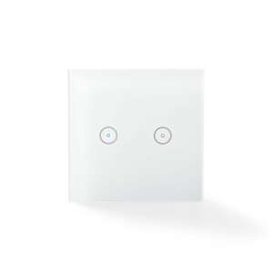 Nedis SmartLife Wi-Fi Smart Dual Wall Switch, white, 2 buttons - Electrical Installation