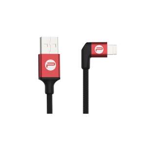 PGYTECH 350 mm-es USB-A-Lightning kábel, fekete, derékszögű csatlakozó - Adatkábel