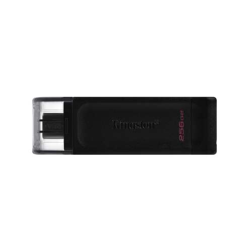 Kingston DataTraveler 70 USB flash drive, 256GB, black, USB-C