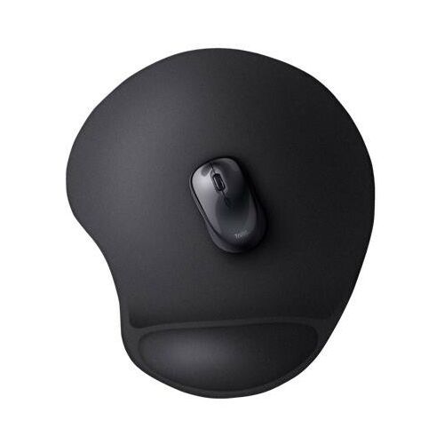 Trust Bigfoot XL black mouse pad with gel wrist rest and mouse