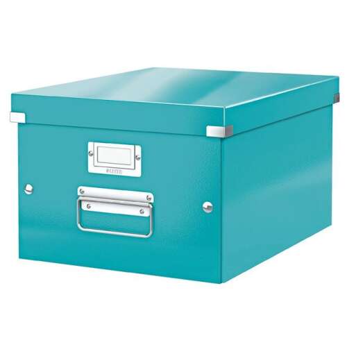 Cutie de depozitare pentru dosare Leitz "Click&Store" A4 lăcuită albastru gheață (E60440051)