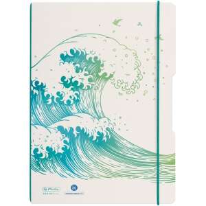 Caiet Herlitz GREENline Hullám my.book flex A4 cu design cu valuri - Herlitz Caiete