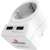 SKROSS travel adapter for USA with dual USB charger, white