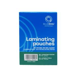 Bluering lamináló fólia, 65x95mm, 100 mikron, fényes, 100 db/doboz - Lamináló fólia