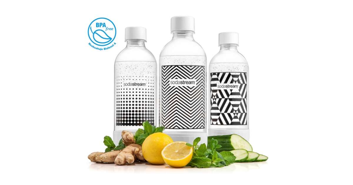 Sodastream JET Black & White Tripack palack 3x1l (42002132) Pepita.hu