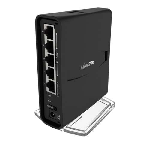 MikroTik hAP ac2 RBD52G-5HACD2HND-TC kettős sávos vezeték nélküli router 5 Gigabit Ethernet porttal, USB porttal és IPsec hardveres gyorsítással