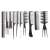 Set of 10 black professional hair combs, perfect for styling, cutting, and detangling hair