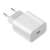 Xiaomi Mi 20W USB-C charger adapter, white, angled view